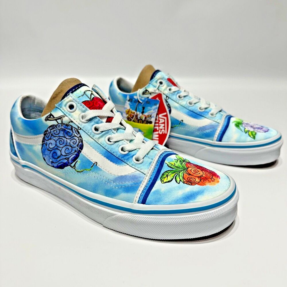 NWOB Vans Old Skool One Piece Devil Fruit Sneakers Anime Pirates Women 9 Men 7.5